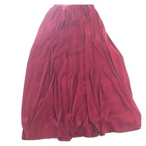 Burgundy long skirt